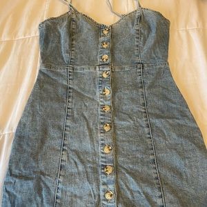 Garage button down denim dress